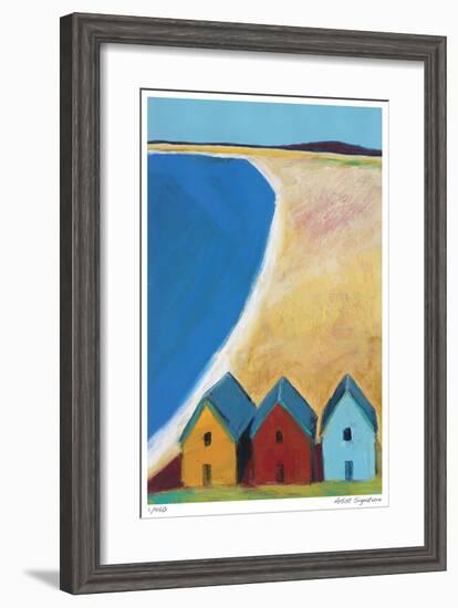 Three Beach Cabanas-Gale McKee-Framed Giclee Print