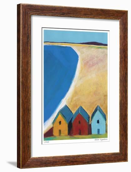 Three Beach Cabanas-Gale McKee-Framed Giclee Print