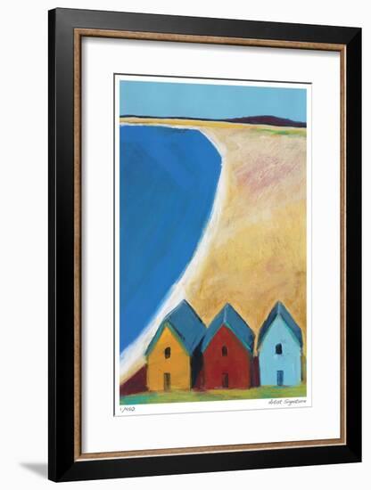 Three Beach Cabanas-Gale McKee-Framed Giclee Print