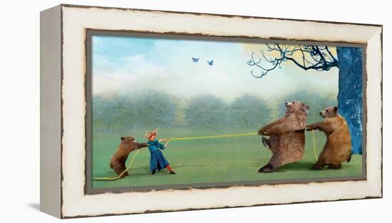 Three Bears Tug of War-Nancy Tillman-Framed Stretched Canvas