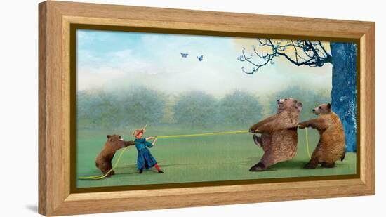 Three Bears Tug of War-Nancy Tillman-Framed Stretched Canvas