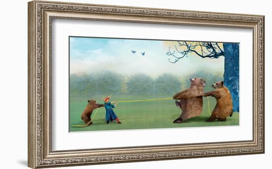 Three Bears Tug of War-Nancy Tillman-Framed Premium Giclee Print