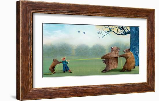 Three Bears Tug of War-Nancy Tillman-Framed Premium Giclee Print