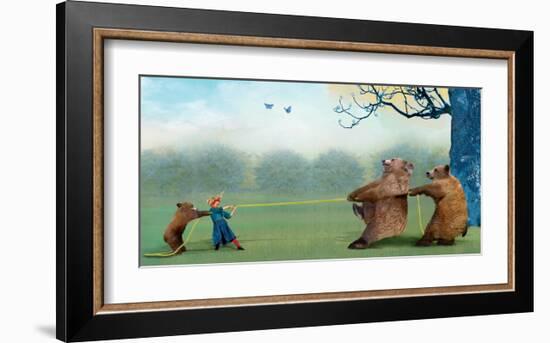 Three Bears Tug of War-Nancy Tillman-Framed Premium Giclee Print