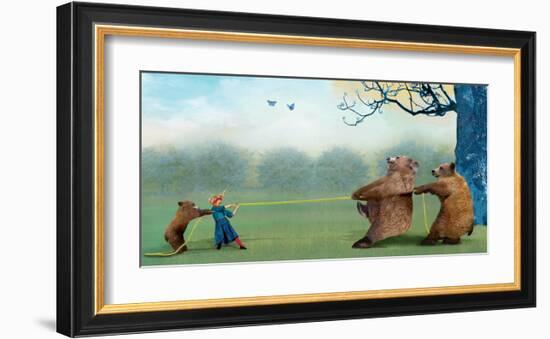 Three Bears Tug of War-Nancy Tillman-Framed Premium Giclee Print