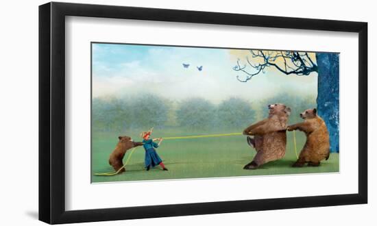 Three Bears Tug of War-Nancy Tillman-Framed Premium Giclee Print