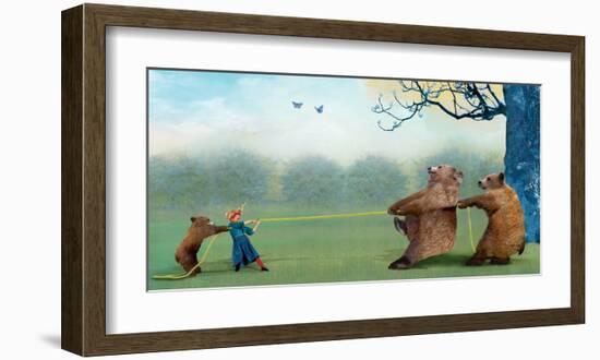 Three Bears Tug of War-Nancy Tillman-Framed Premium Giclee Print