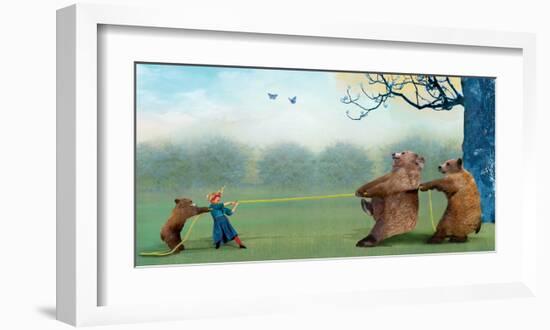 Three Bears Tug of War-Nancy Tillman-Framed Premium Giclee Print