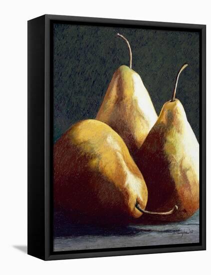 Three Big Pears-Helen J. Vaughn-Framed Premier Image Canvas