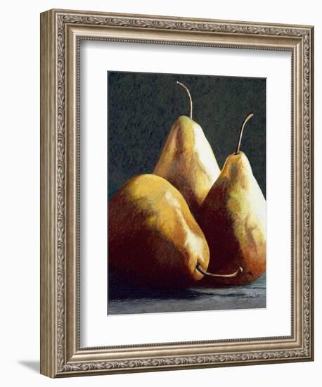 Three Big Pears-Helen J. Vaughn-Framed Giclee Print