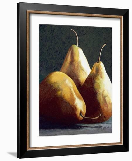 Three Big Pears-Helen J. Vaughn-Framed Giclee Print