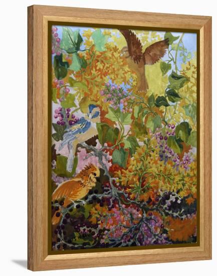 Three Birds, C.1930-Louis Wain-Framed Premier Image Canvas