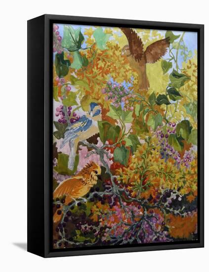 Three Birds, C.1930-Louis Wain-Framed Premier Image Canvas