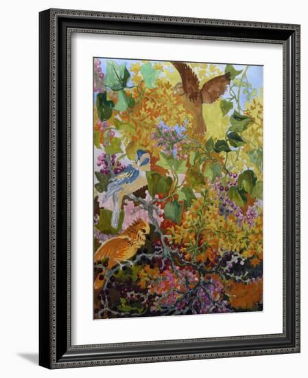 Three Birds, C.1930-Louis Wain-Framed Giclee Print