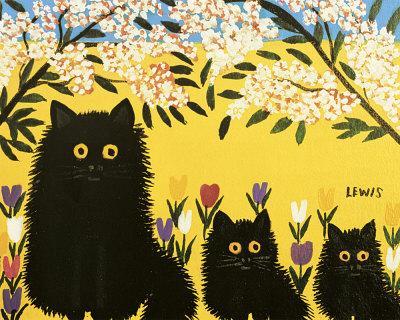 Køre ud følgeslutning Virus Three Black Cats' Art Print - Maud Lewis | Art.com