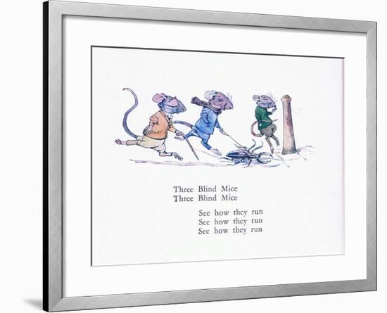 Three Blind Mice, Three Blind Mice, See How They Run-Walton Corbould-Framed Giclee Print