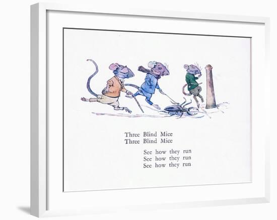 Three Blind Mice, Three Blind Mice, See How They Run-Walton Corbould-Framed Giclee Print