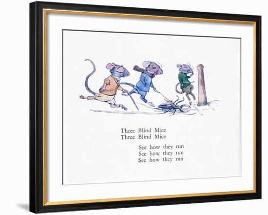 Three Blind Mice, Three Blind Mice, See How They Run-Walton Corbould-Framed Giclee Print