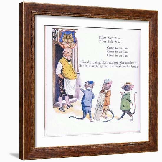 Three Bold Mice, Three Bold Mice, Come to an Inn-Walton Corbould-Framed Giclee Print
