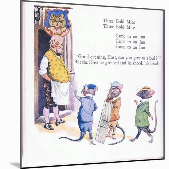Three Bold Mice, Three Bold Mice, Come to an Inn-Walton Corbould-Mounted Giclee Print