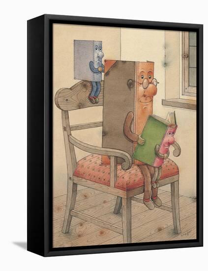 Three Books, 2003-Kestutis Kasparavicius-Framed Premier Image Canvas