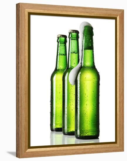 Three Bottles of Beer, One Opened-Kröger & Gross-Framed Premier Image Canvas