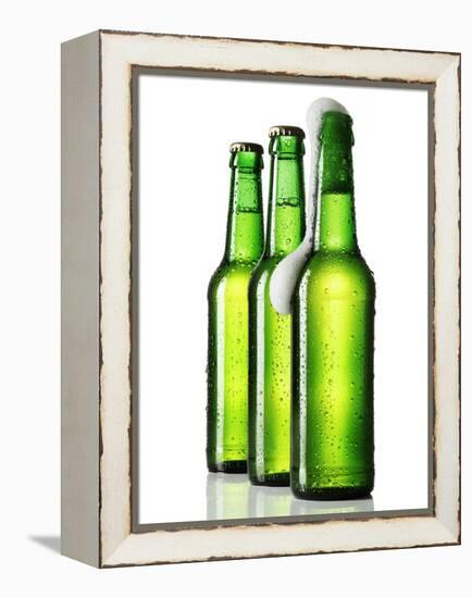 Three Bottles of Beer, One Opened-Kröger & Gross-Framed Premier Image Canvas