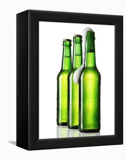 Three Bottles of Beer, One Opened-Kröger & Gross-Framed Premier Image Canvas