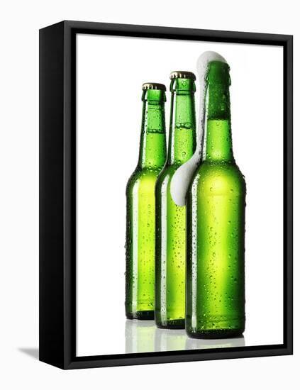 Three Bottles of Beer, One Opened-Kröger & Gross-Framed Premier Image Canvas