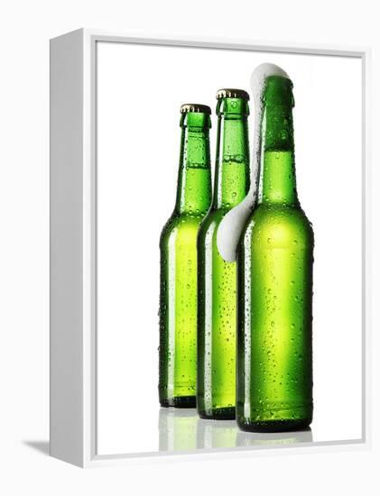 Three Bottles of Beer, One Opened-Kröger & Gross-Framed Premier Image Canvas