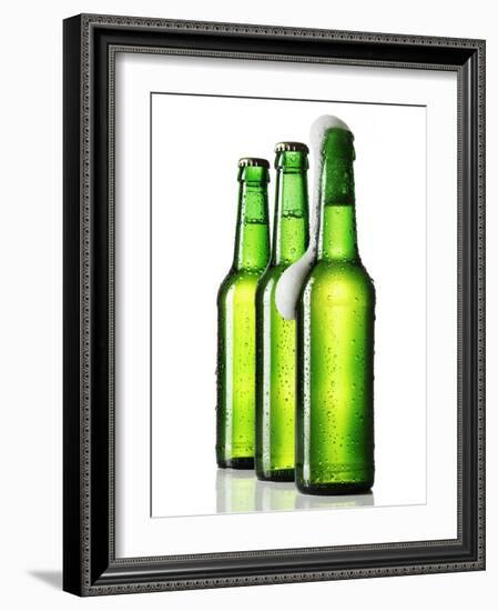 Three Bottles of Beer, One Opened-Kröger & Gross-Framed Photographic Print