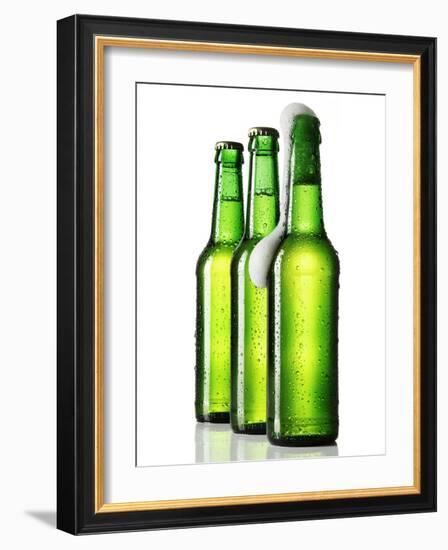 Three Bottles of Beer, One Opened-Kröger & Gross-Framed Photographic Print