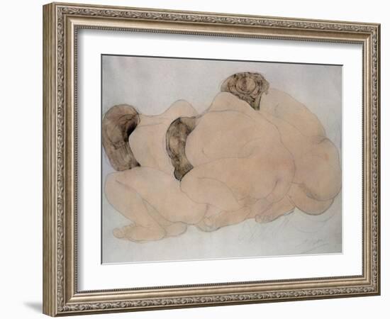 Three Boulders-Auguste Rodin-Framed Giclee Print