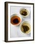 Three Bowls of Different Types of Tea-Véronique Leplat-Framed Photographic Print
