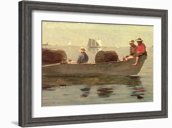 Three Boys in a Dory, 1873-Winslow Homer-Framed Giclee Print