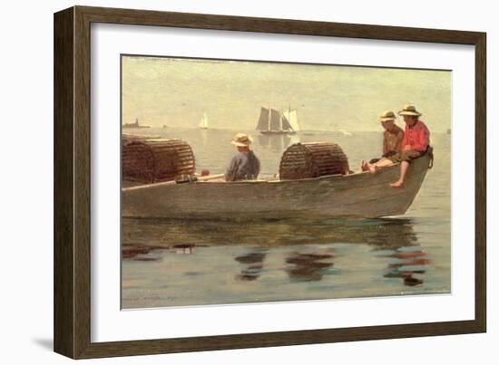 Three Boys in a Dory, 1873-Winslow Homer-Framed Giclee Print