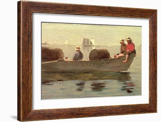 Three Boys in a Dory, 1873-Winslow Homer-Framed Giclee Print