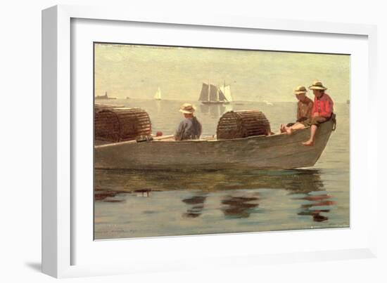 Three Boys in a Dory, 1873-Winslow Homer-Framed Giclee Print