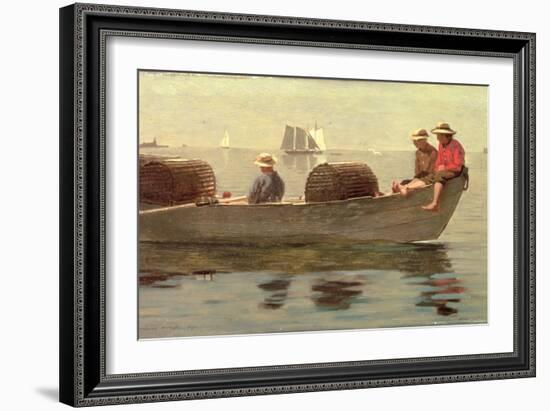 Three Boys in a Dory, 1873-Winslow Homer-Framed Giclee Print