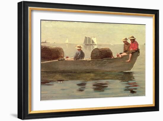 Three Boys in a Dory, 1873-Winslow Homer-Framed Giclee Print