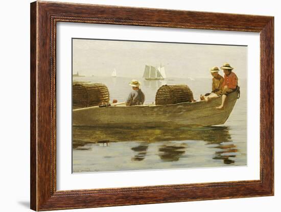 Three Boys in a Dory, 1873-Winslow Homer-Framed Giclee Print