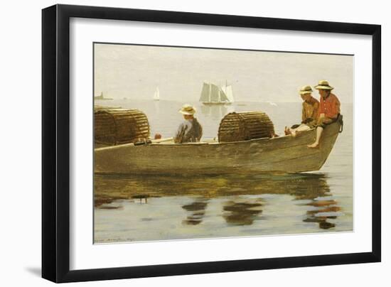 Three Boys in a Dory, 1873-Winslow Homer-Framed Giclee Print