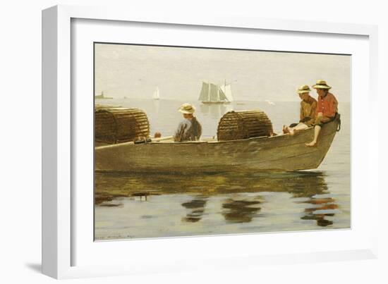 Three Boys in a Dory, 1873-Winslow Homer-Framed Giclee Print