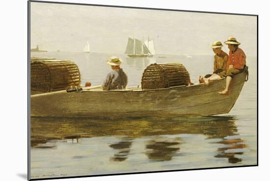 Three Boys in a Dory, 1873-Winslow Homer-Mounted Giclee Print