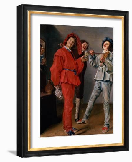 Three Boys Merry-Making, C.1629-Judith Leyster-Framed Giclee Print