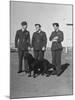 Three British R.A.F. Officers: R.E. Dupont, R.H. Waterhouse and Mellor Chatting at Camp Borden-John Phillips-Mounted Premium Photographic Print