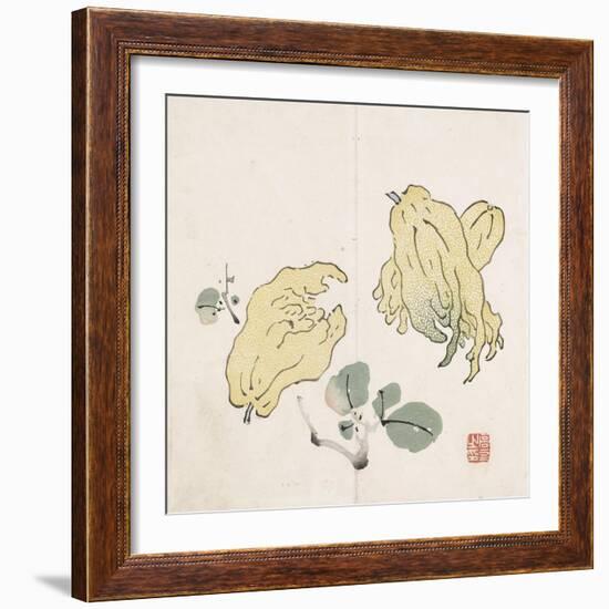 Three Buddha's Hand Fruits-Gao You-Framed Art Print