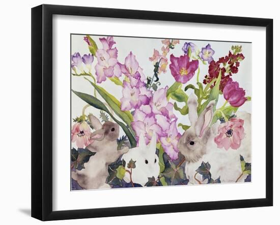 Three Bunnies-Carissa Luminess-Framed Giclee Print