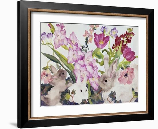 Three Bunnies-Carissa Luminess-Framed Giclee Print