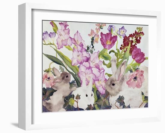 Three Bunnies-Carissa Luminess-Framed Giclee Print